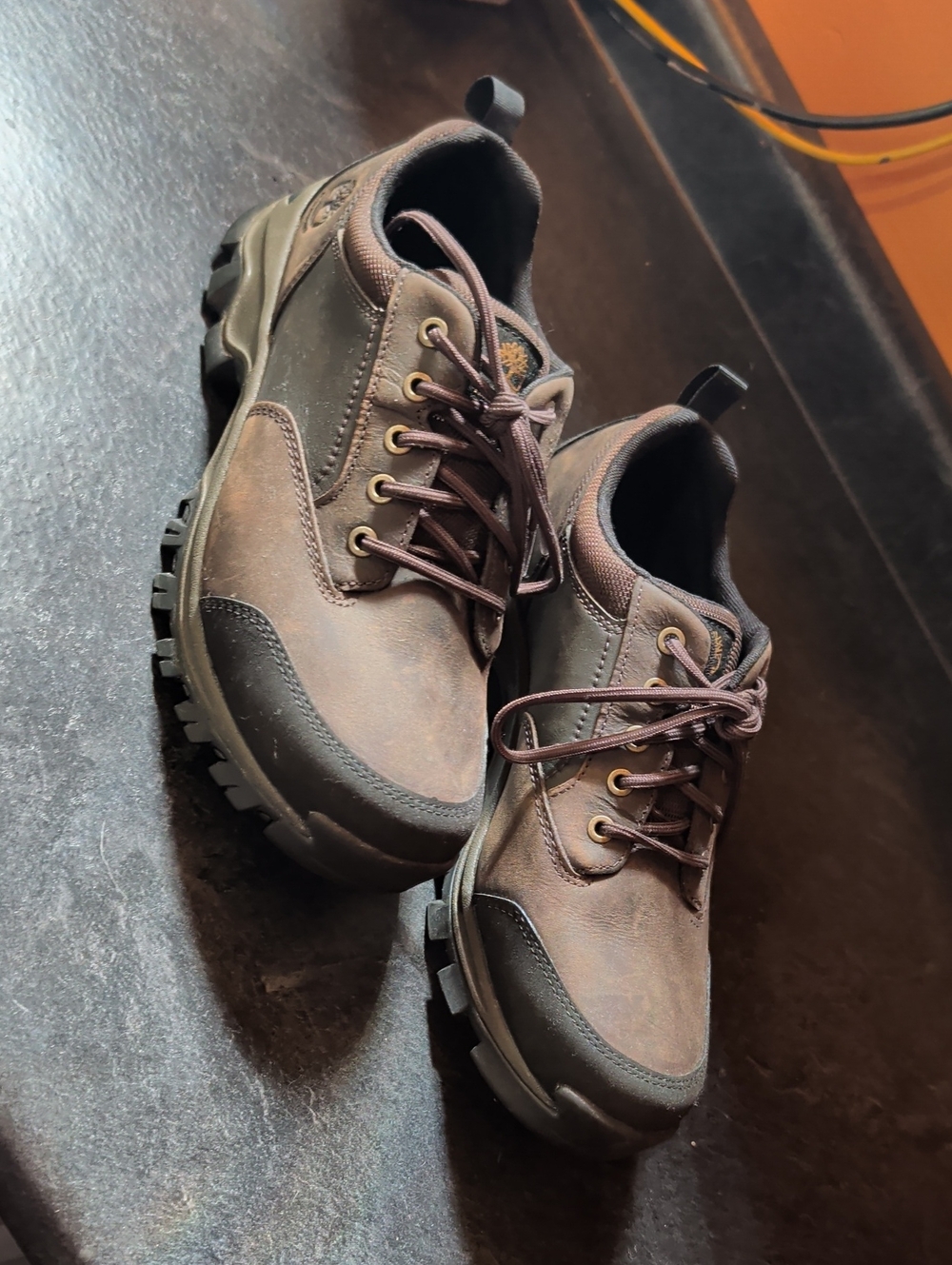 Timberland Men's Brown Leather Hiking Low-Top Boots
